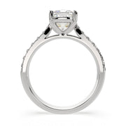 Ginevra Cushion Cut Tapered Engagement Ring Setting - Nivetta